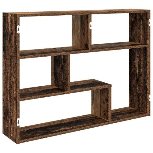 Стенен рафт Монтиране на стена Кафяво 95 x 20 x 69,5 см