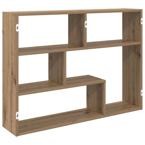 Стенен рафт Монтиране на стена Кафяво 95 x 20 x 69,5 см