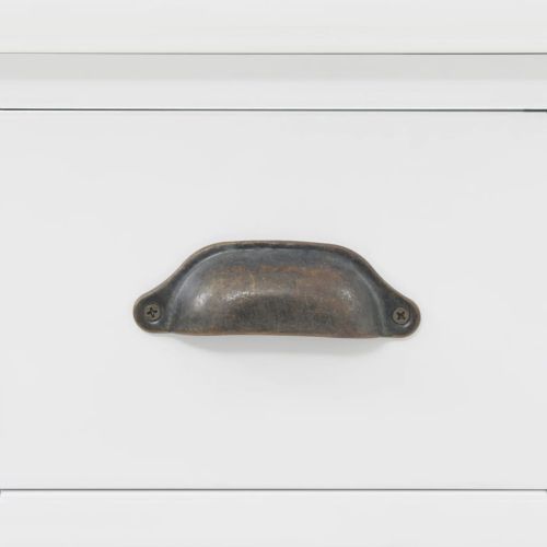 Бюфет с 3 врати, МДФ и борова дървесина, 105x35x77,5 см