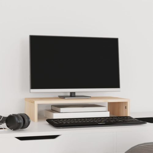 Поставка за монитор, 50x27x10 см, бор масив