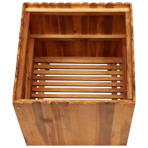 Градинска повдигната леха, 50x50x50 см, акациево дърво масив