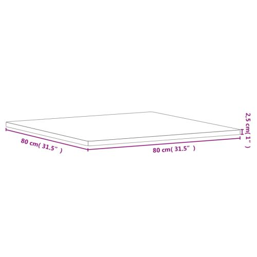 Плот за маса 80x80x2,5 см квадратен масивен бук