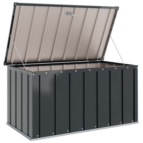 Кутия за съхранение в градината Черно 101 x 56,5 x 50 см