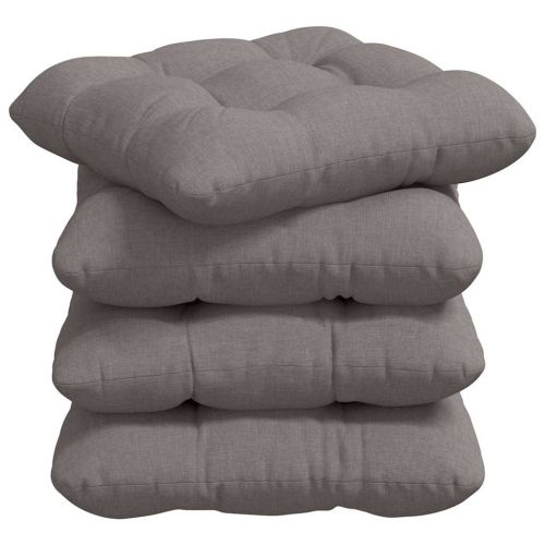 Възглавници за седалки 4 pcs Таупе 45 x 45 x 12 см текстил