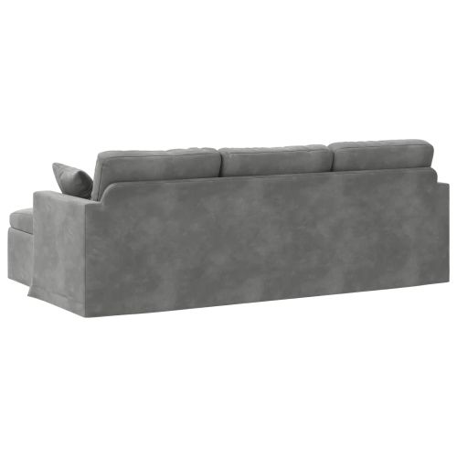 Диван Тъмен сив 228 x 134 x 80 см Кадифе