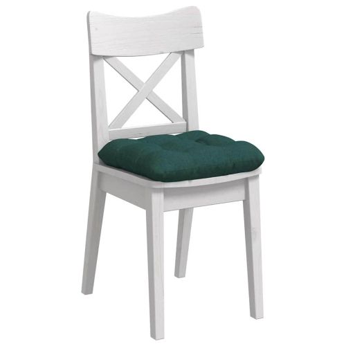 Възглавници за седалки 4 pcs Тъмен зелен 45 x 45 x 12 см