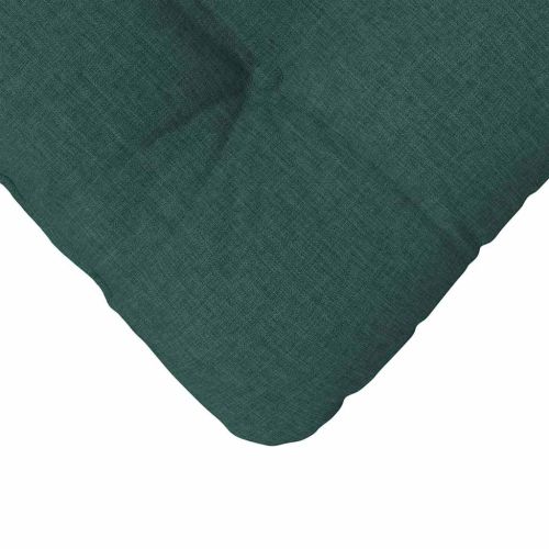 Възглавници за седалки 4 pcs Тъмен зелен 45 x 45 x 12 см