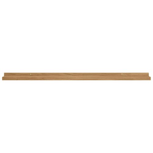 Стенен рафт с рафт 2 pcs Кафяво 100 x 9 x 3 cm Инженерно дърво