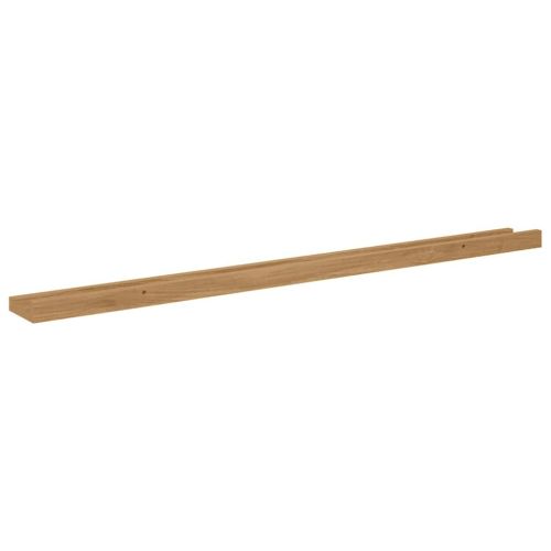 Стенен рафт с рафт 2 pcs Кафяво 100 x 9 x 3 cm Инженерно дърво