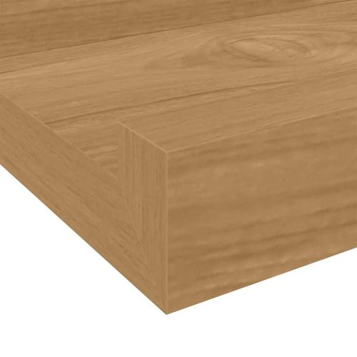 Стенен рафт с рафт 2 pcs Кафяво 100 x 9 x 3 cm Инженерно дърво