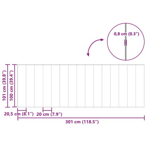 Ламинатно Плочно 15 pcs Светъл лавандулов 101 x 20 x 0,8 см