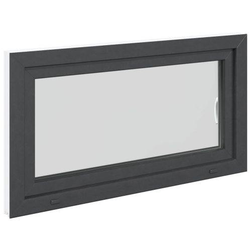 Прозорец за мазе RISOR 110 x 70 cm PVC и стъкло Антрацит