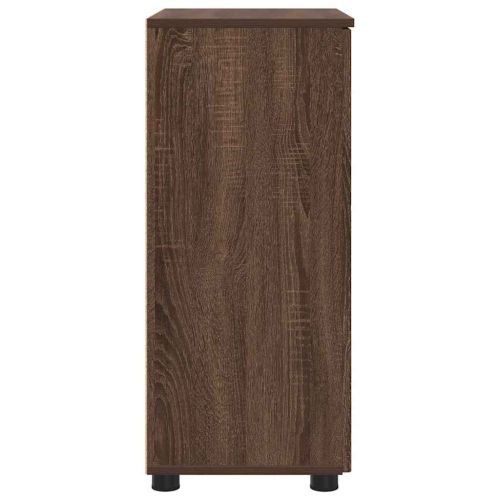 Шкаф за баня Кафяв дъб 60 x 35 x 80 см Инженерно дърво & Метал
