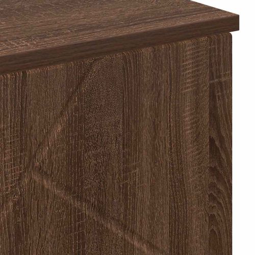 Шкаф за баня Кафяв дъб 60 x 35 x 80 см Инженерно дърво & Метал