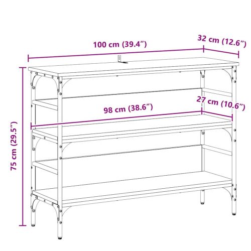 Конзолна маса Старо дърво 100 x 32 x 75 см Инженерно дърво