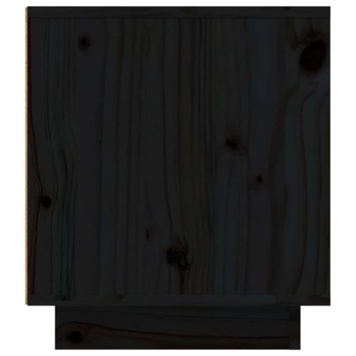 ТВ шкаф, черен, 110x35x40,5 см, бор масив