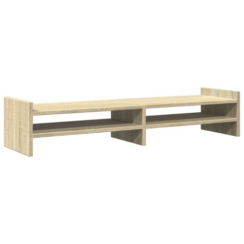 Поставка за монитор, дъб сонома, 100x27x20 см, инженерно дърво