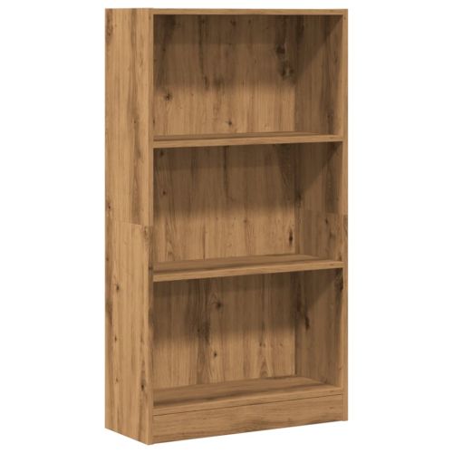 Библиотека, дъб артизан, 60x24x109 см, инженерно дърво