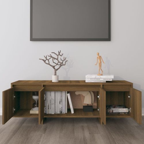 ТB шкаф, кафяв дъб, 120x30x40,5 см, инженерно дърво