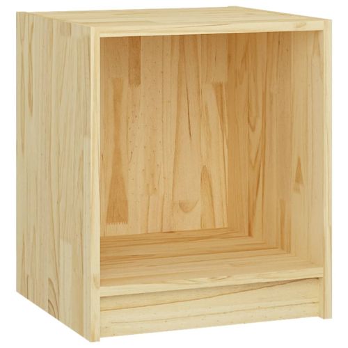 Нощно шкафче, 35,5x33,5x41,5 см, борово дърво масив