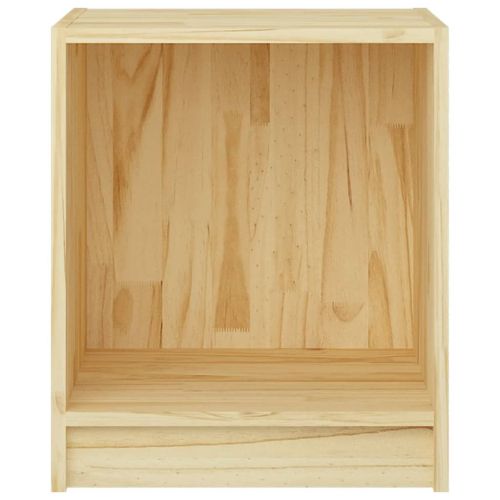 Нощно шкафче, 35,5x33,5x41,5 см, борово дърво масив