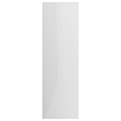 Шкаф библиотека, бял гланц, 98x30x98 см, инженерно дърво