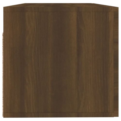 Стенен шкаф, кафяв дъб, 100x36,5x35 см, инженерно дърво