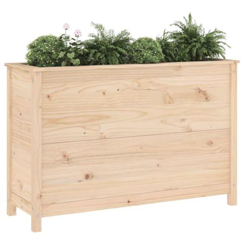 Градинско повдигнато легло, 119,5x40x78 см, бор масив