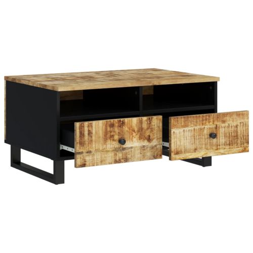 Маса за кафе, 80x54x40 см, манго масив и инженерно дърво