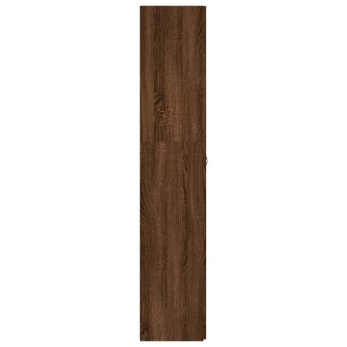 Шкаф за обувки, кафяв дъб, 80x35,5x180 см, инженерно дърво