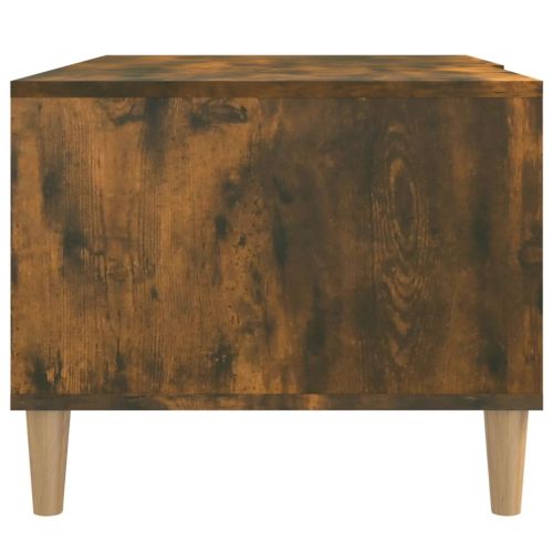 Кафе маса, опушен дъб, 89,5x50x40 см, инженерно дърво