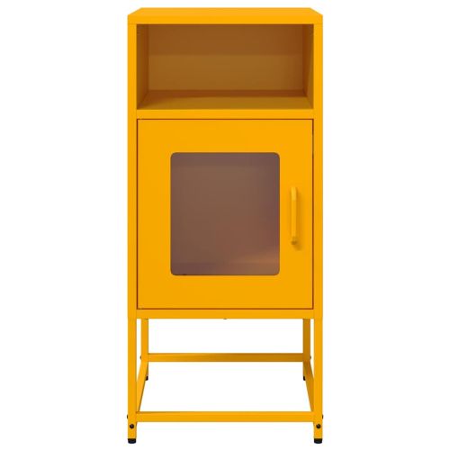 Нощно шкафче Горчица Жълто 36x39x78cm Студено валцувана стомана