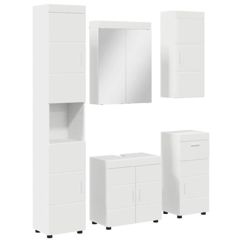 Комплект мебели за баня TULUM 5 pcs Бяло 60 x 34 x 63 см