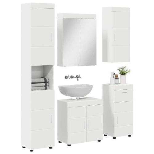 Комплект мебели за баня TULUM 5 pcs Бяло 60 x 34 x 63 см