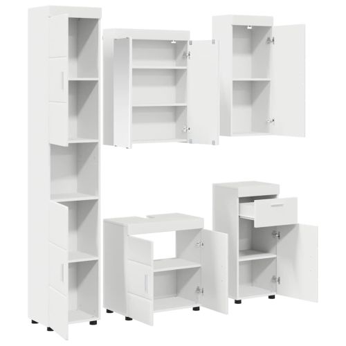 Комплект мебели за баня TULUM 5 pcs Бяло 60 x 34 x 63 см