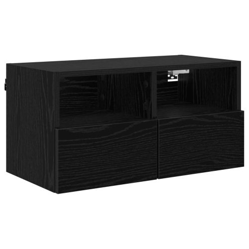 Стойки за телевизор 4 pcs Черния дъб Инженерно дърво
