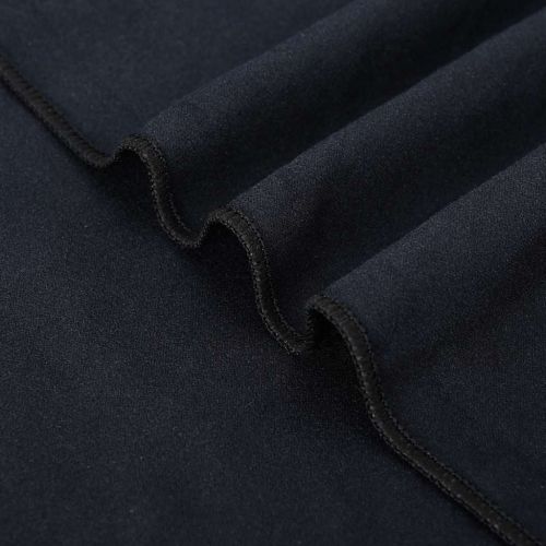 Кърпи за шезлонг 2 pcs Черно 210 x 75 cm Полиестер и полиамид