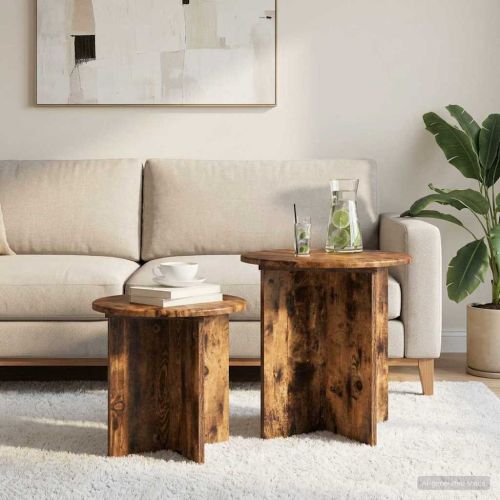 Комплект помощни маси 2 pcs Пушена Дъб