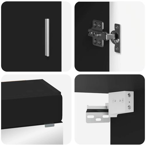Комплект мебели за баня TULUM 3 pcs Черно 60 x 34 x 63 см
