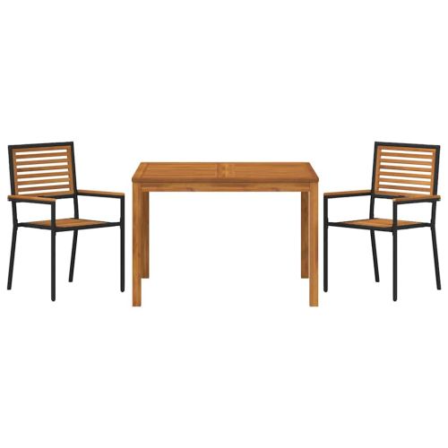 Комплект за хранене в градината 3 pcs Черно