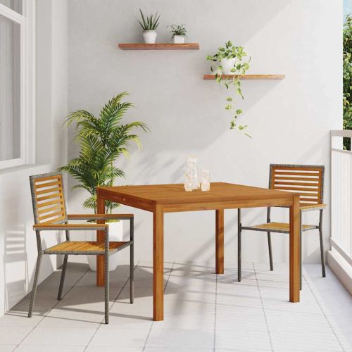 Комплект за хранене в градината 3 pcs Сив