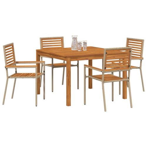 Комплект за хранене в градината 5 pcs Бежово