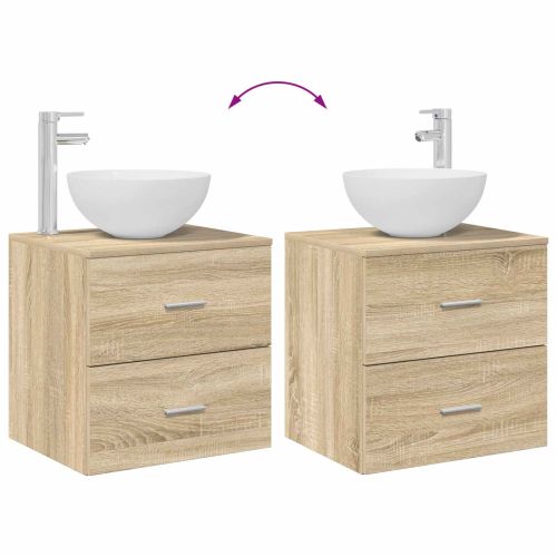 Комплект мебели за баня 2 pcs Дъб сонома Инженерна дървесина