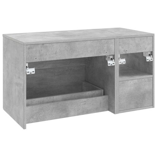 Комплект мебели за баня 2 pcs Бетонно сиво Инженерна дървесина
