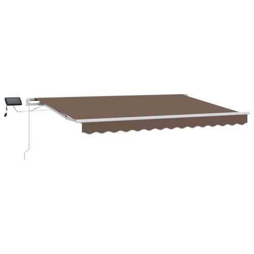 Прибираща се тента Таупе 450 × 300 cm Тъкан и алуминий