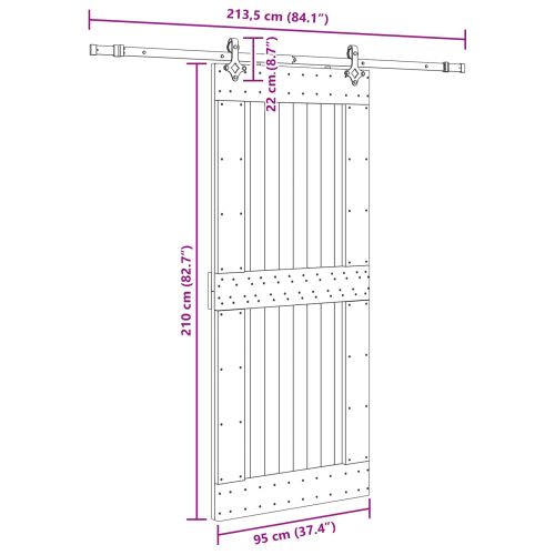 Преплъзваща се врата NARVIK 95 x 210 см (213,5 см)