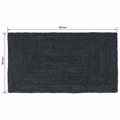Килими за помещение Правоъгълна Тъмносиво 60 x 110 cm юта