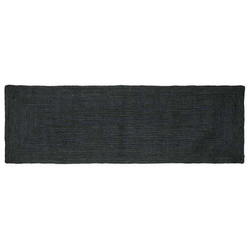Килими за помещение Правоъгълна Тъмносиво 80 x 250 cm юта