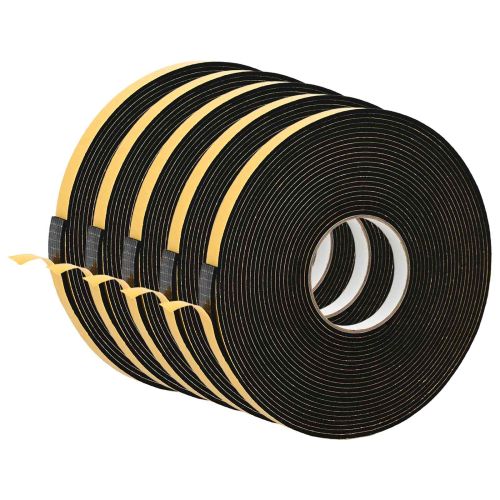 Самоотлепваща се пяна лента 5 pcs Черно 15mm x 10m CR пяна