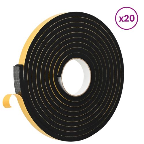Самоотлепваща се пяна лента 20 pcs Черно 20mm x 5m CR пяна